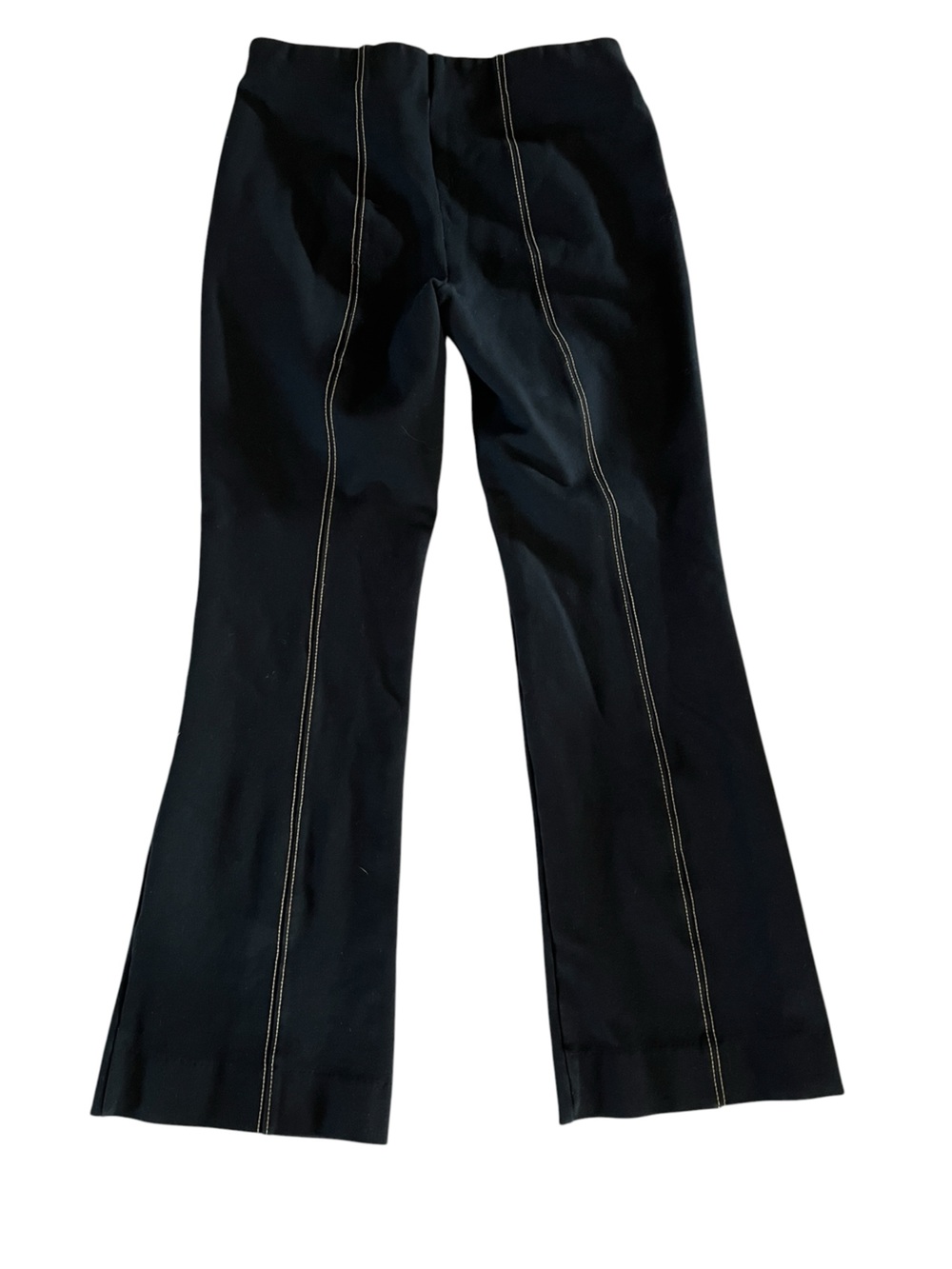 Anthropologie The Essential Crop Flare Black Ponte Pants XS Officewear Minimal - Picture 3 of 7